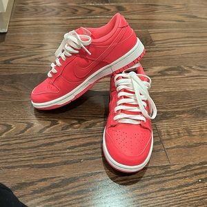 Hot pink Nike Dunks